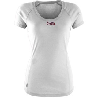 Antigua Atlanta Braves Womens Pep Shirt   Size Large, White (ANT BRAVE W PEP)