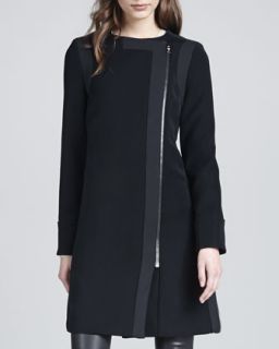 Womens Florence Asymmetric Front Coat   J Brand Ready to Wear   Black (2)