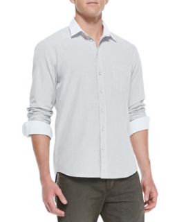 Mens White Collar Button Down Shirt, Dark Gray   Rag & Bone   Dark gray (LARGE)