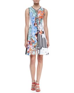 Womens Floral Silhouettes Sleeveless Dress   Clover Canyon   Multi (SMALL)