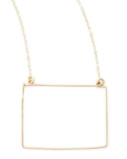Gold State Pendant Necklace, Wyoming   GaugeNYC   Wyoming