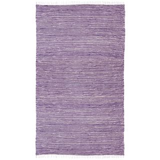 Purple Reversible Chenille Flat Weave Area Rug (3 X 5)