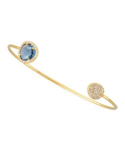 Blue Stone Pinch Bracelet   Tai   Gold