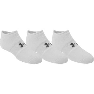 UNDER ARMOUR Youth HeatGear Trainer Solo No Show Socks   3 Pack   Size Small,