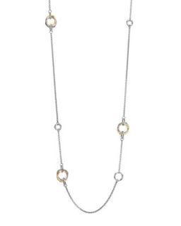 Bamboo Gold & Silver Station Necklace   John Hardy   Silver