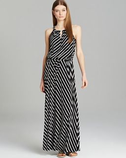 Calvin Klein Stripe Keyhole Maxi Dress's