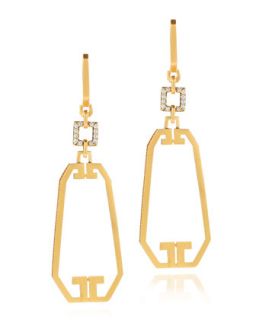 Metropolis 18k Open Long Octagon Diamond Earrings   Ivanka Trump   (18k )