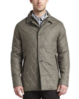 Mens Brescia Quilted Coat, Marble   Peter Millar   Marble (XL/44)