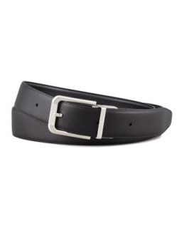 Mens Diamond Scored Buckle Leather Belt   Alfred Dunhill   Red