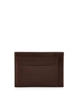 Mens Leather Card Case, Brown   Bally   Brown