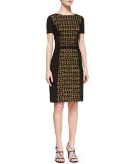 Womens Ponte Lace Front Dress, Amber Green   Halston Heritage   Amber green (8)