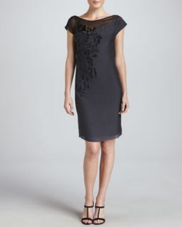 Womens Darlene Asymmetric Detail Shift Dress   Elie Tahari   Shaded spruce (8)