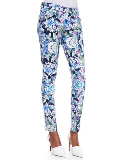 Womens The Skinny Kaleidoscope Floral Jeans   7 For All Mankind   Kaleidscpe