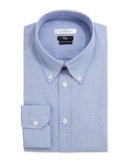 Mens City Fit Long Sleeve Print Dress Shirt, Blue   Versace   Blue (42)