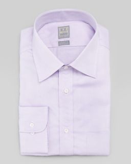 Mens Solid Basic Fit Dress Shirt, Lavender   Ike Behar   Lavender (16 1/2L)