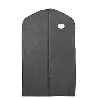 24  x 40  Vinyl Zippered Garment Cover With Oval Window and Center Zipper, Black