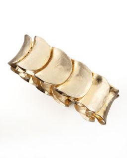 Large Gold Plated Shingle Bracelet   Robert Lee Morris   Gold (LARGE )