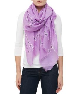 Floral Voile Fringe Scarf, Lilac   Marc Jacobs   Lilac (ONE SIZE)