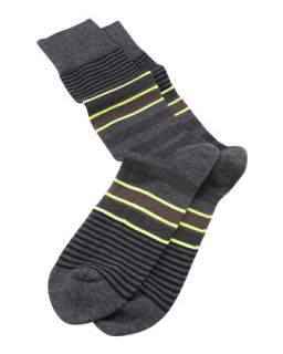 Twisted Stripe Mens Socks, Gray   Paul Smith   Grey