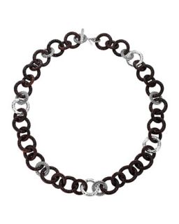 Rosewood & Silver Link Necklace   John Hardy   Silver