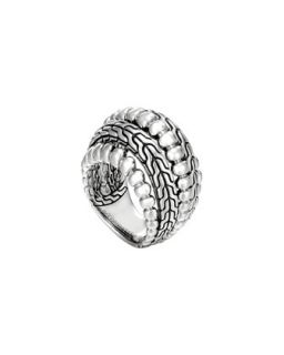 Classic Chain Silver Dome Ring   John Hardy   Silver (7)