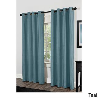 Amalgamated Textiles Inc. Shantung Thermal Insulated Grommet Top 84 Inch Curtain Panel Pair Blue Size 54 x 84