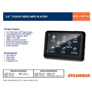 Sylvania SMPK3604 4 GB 3.6 Inch Touch Screen Video /MP4 Player/Media Center with Expandable Memory Slot and Built In Speaker   Players & Accessories