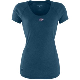 Antigua Milwaukee Brewers Womens Pep Shirt   Size Large, Navy/heather (ANT