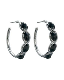 Four Stone Hoop Earrings, Small   Ippolita   Silver