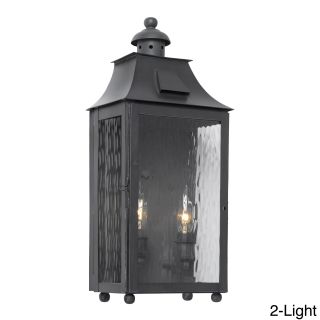 Monterey Collection Solid Brass Charcoal Finish Wall Lantern