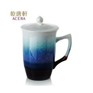 Linn's Arts/Acera 乾唐軒活瓷 Live Porcelain Tourmaline Anion Mug Series   Snow Crystal   "Utopia" Gradient Purple Blue. The Liven China Alexandrite Glazed Ceramic Products Are Famous for Having the Ability to Tra