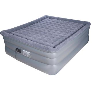 Interworld Commerce Airtek Deluxe Comfort Coil King size Raised Pillowtop Air Bed Grey Size California King