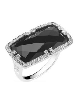 Patras 18k Horizontal Black Onyx Ring with Deco Diamonds   Ivanka Trump  