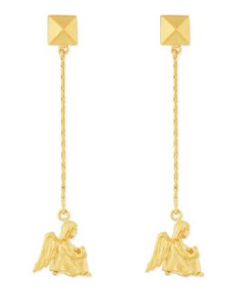 Golden Virgo Zodiac Earrings   Valentino   Gold