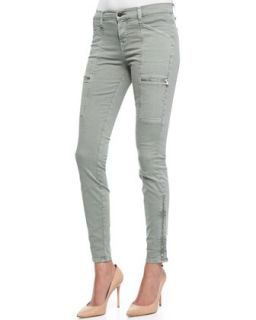 Womens Kassidy Vintage Olive Zipper Detail Skinny Leg Jeans   J Brand Jeans  