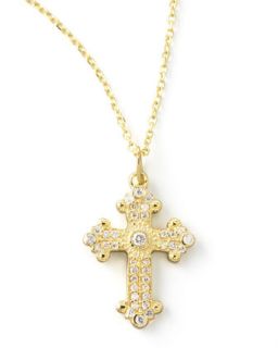 Byzantine Cross Necklace, Yellow Gold   KC Designs   Gold