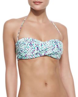 Womens Occitan Ikat Twisted Bandeau Bikini Top   Shoshanna   Multi (D/DD)
