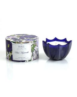 Blue Hyacinth Scalloped Three Wick Candle, 15oz   D.L. & Company   Blue (15oz ,