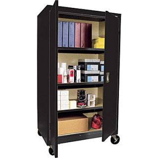 Sandusky Large Mobile Storage Cabinet, 60H x 36W x 24D, Black