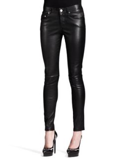 Womens Skinny Leather Ankle Pants   Saint Laurent   Nero (40/8)