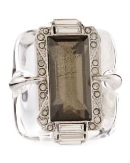 Large Lucite & Pyrite Ring   Alexis Bittar   (LARGE )