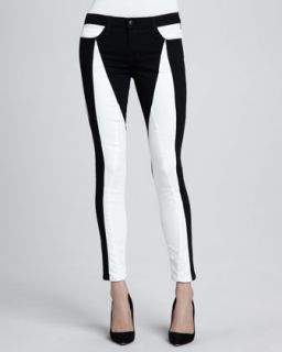 Womens Tansy Seamstress Two Tone Skinny Jeans   Joes Jeans   White/Black