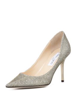Agnes Glittery Pointed Toe Pump, Pewter   Jimmy Choo   Pewter (9B)