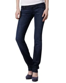 Womens Classic Straight Leg Los Angeles Dark Jeans   7 For All Mankind   Los