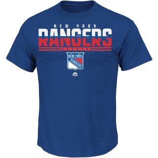 MAJESTIC ATHLETIC Mens New York Rangers Ricochet Short Sleeve T Shirt   Size