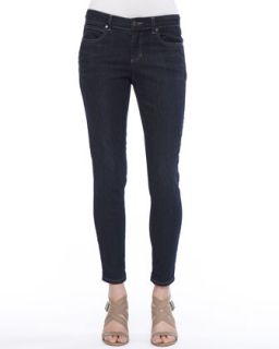 Womens Organic Soft Stretch Skinny Jeans   Eileen Fisher   Washed indigo (4)