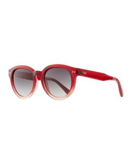 Bellevue Rounded Ombre Sunglasses, Red/Pink   TOMS Eyewear   Red/Pink