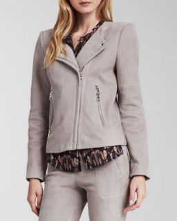 Womens Jacqueline Asymmetric Suede Jacket   J Brand Ready to Wear   Dove