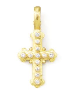 19k Gold Diamond Byzantine Cross Pendant   Elizabeth Locke   Gold (19k )