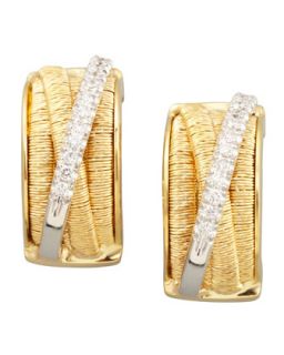 Diamond Cairo 18k Large Huggie Earrings with Diamonds   Marco Bicego   (18k ,